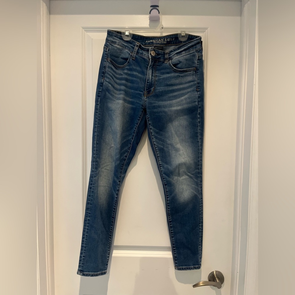 American Eagle Outfitters Women's Dark Blue Skinny Jeans